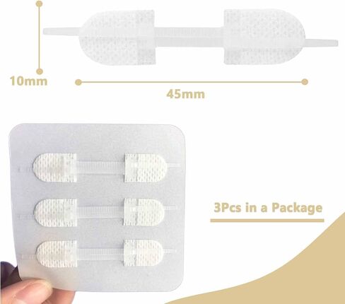 Emergency Wound Closures Adhesive Bandages, Zip Stitch Stickers for Camping, Survival & Household Gear, 3 Pcs (70 * 22mm, White) in Saudi Arabia