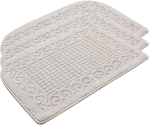 COSY HOMEER 27X18 Inch Anti Fatigue Kitchen Rug Mats are Made of 100% Polypropylene Half Round Rug Cushion Specialized in Anti Slippery and Machine Washable (Beige 1 pc) … in Saudi Arabia