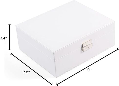 One Modern May Jewelry Box for Young Girls Teen Girls and Women with Lift Out Tray and Silver Latch - 9 x 7.5 x 3.4 inches (Pink) in Kuwait