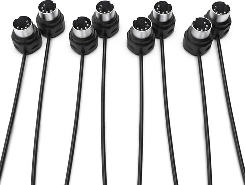 CME MIDI Cable 4-Pack - 3FT / 90cm, 5-pin DIN, Low-Profile - Mirrored 45-Degree Angled Ultra-Thin Plugs for Compact Spaces - Ideal for MIDI Interface, Pedalboard, Keyboard in Saudi Arabia