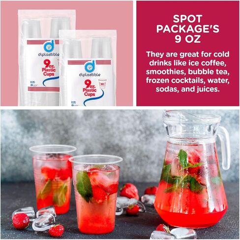 Diplastible 2400 pack 5 oz Clear Plastic Cups for Parties, Disposable Drinking Cups for Birthday Party Supplies, Office, Home, Events, Picnics and Dessert in Saudi Arabia