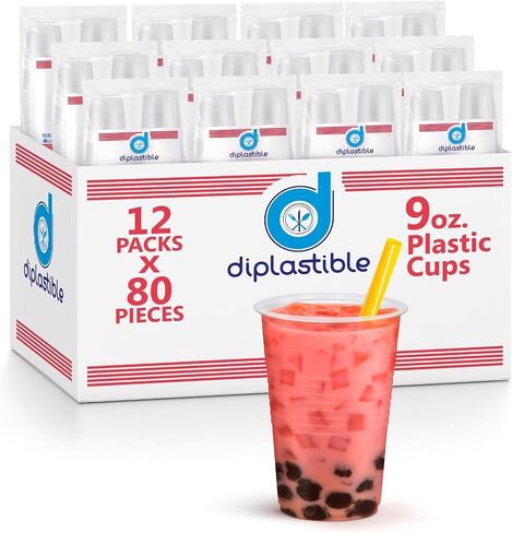 Diplastible 2400 pack 5 oz Clear Plastic Cups for Parties, Disposable Drinking Cups for Birthday Party Supplies, Office, Home, Events, Picnics and Dessert in Saudi Arabia