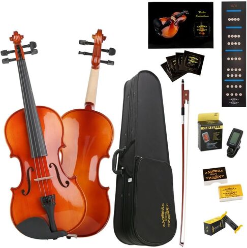 كمان جلوري مع حافظة ومسند كتف وقوس وصنوبر وأوتار إضافية (4/4)... in Kuwait