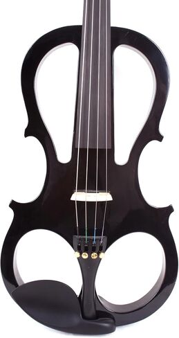 16 inch Electric Viola Full Size Silent Pickups Practice Viola with Viola Case & Bow & AUX cable (4 String Black Style 1) in Saudi Arabia