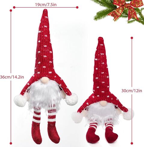 3Pcs Lighted Christmas Gnome Decorations 14 Inch Handmade Glowing Gnomes Plush Santa Ornaments Swedish Tomte Light Up Elf Dolls Xmas Gifts Party Home Office Table Christmas Tree Decor in Saudi Arabia