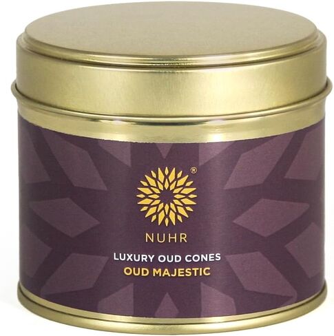 مجموعة NUHR Home مكونة من 20 مخروطًا فاخرًا من بخور العود المهيب، مصنوعة من خشب العود الطبيعي الأصلي للعلاج بالروائح العطرية والانتعاش والتأمل وتخفيف التوتر in Kuwait
