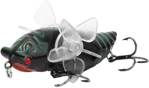 في بيست لايف طعم صيد على شكل سيكادا من بيونيك، 7.5 سم خطاف طعم صيد صناعي صلب مع دوران دوار in Kuwait