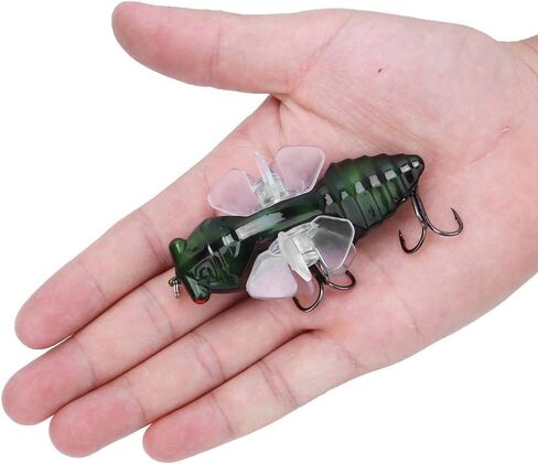 في بيست لايف طعم صيد على شكل سيكادا من بيونيك، 7.5 سم خطاف طعم صيد صناعي صلب مع دوران دوار in Kuwait