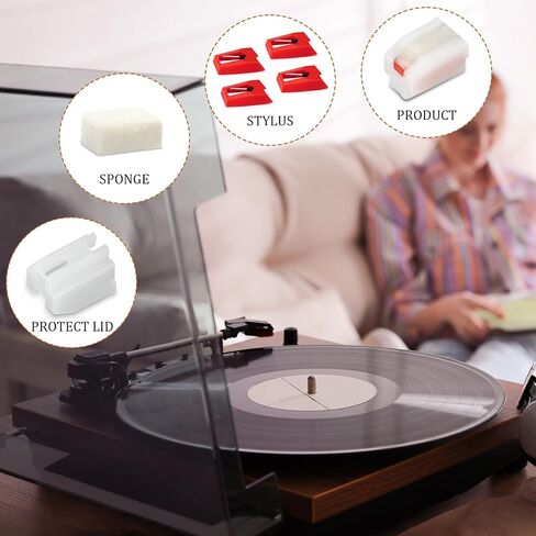 4 Pack Upgrade Record Player Needle, Ruby Turnable Stylus Replacement Crosley Record Player Needles for Most Crosley, Victrola Lp, Ion, Needle Replacement Lp Vinyl Turntable in Saudi Arabia
