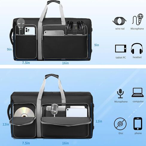 DJ Controller Case Compatible with FLX10 / DDJ 1000 / 1000SRT / DDJ-REV7 / DDJ-REV5 / SC LIVE 4, DJ Controller Carrying Case Padded with Multi-pocket, DJ Case for DJ Controller & Accessories in Kuwait
