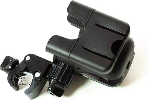 حامل أكواب بحامل ميكروفون من فابريكو مع حامل هاتف، حامل هاتف 2 في 1 أيضًا لعربة الأطفال والدراجة والكرسي المتحرك والمشاية والسكوتر وجهاز المشي وعربة الجولف وعربة التسوق وكرسي الشاطئ. in Kuwait