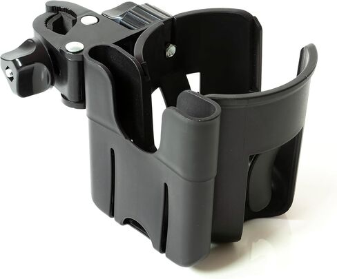 حامل أكواب بحامل ميكروفون من فابريكو مع حامل هاتف، حامل هاتف 2 في 1 أيضًا لعربة الأطفال والدراجة والكرسي المتحرك والمشاية والسكوتر وجهاز المشي وعربة الجولف وعربة التسوق وكرسي الشاطئ. in Kuwait