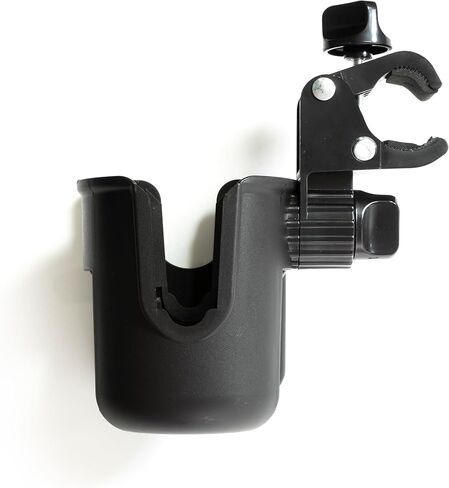 حامل أكواب بحامل ميكروفون من فابريكو مع حامل هاتف، حامل هاتف 2 في 1 أيضًا لعربة الأطفال والدراجة والكرسي المتحرك والمشاية والسكوتر وجهاز المشي وعربة الجولف وعربة التسوق وكرسي الشاطئ. in Kuwait