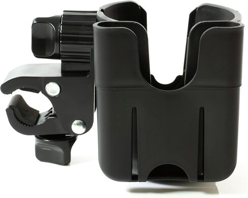 حامل أكواب بحامل ميكروفون من فابريكو مع حامل هاتف، حامل هاتف 2 في 1 أيضًا لعربة الأطفال والدراجة والكرسي المتحرك والمشاية والسكوتر وجهاز المشي وعربة الجولف وعربة التسوق وكرسي الشاطئ. in Kuwait