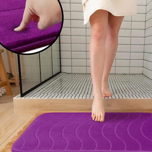 مجموعة سجاد الحمام الفاخرة Elvoki مكونة من 5 قطع - طقم سجادة حمام من الإسفنج الذكي، طقم سجاد المرحاض. قوي الامتصاص، غير قابل للانزلاق، فائق النعومة، سهل التنظيف، أسود in Kuwait