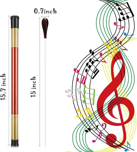 Yeshone 15 Inch Music Conducting Baton with Case Conductor Baton Orchestra Rosewood Handle Music Conductor Baton Lightweight Choir Director Baton for Choral Symphony Concert(Black) in Saudi Arabia