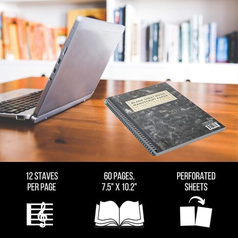 Manuscript Paper Notebook Black • 12 Staff per Page Blank Sheet Music Notebook • 120 Page Hardcover Music Staff Paper Notebook Music Journal • Music Staff Notebook 150+ Free Music Lessons in Saudi Arabia