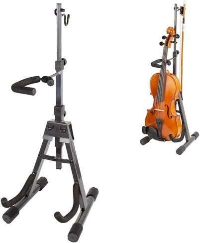 yinyu Violin Stand with bow holder,Adjustable Portable Folding Tripod Metal Stand for Mini Small Guitars,Banjo,Ukulele,Mandolin… in Saudi Arabia
