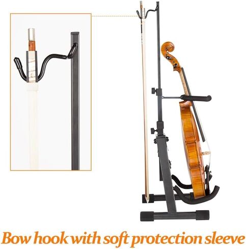 yinyu Violin Stand with bow holder,Adjustable Portable Folding Tripod Metal Stand for Mini Small Guitars,Banjo,Ukulele,Mandolin… in Saudi Arabia