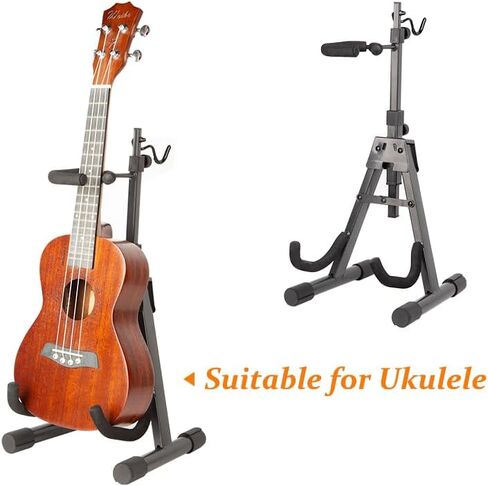 yinyu Violin Stand with bow holder,Adjustable Portable Folding Tripod Metal Stand for Mini Small Guitars,Banjo,Ukulele,Mandolin… in Saudi Arabia
