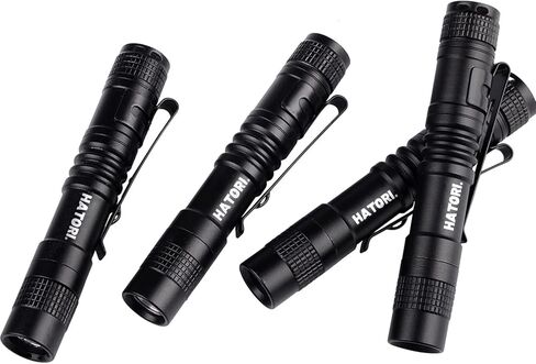 HATORI LED Mini Flashlight, Bright Small Handheld Pocket Flashlights Tactical High Lumens Pen Light for Camping, Outdoor, Emergency, 1 Pack(3.55Inch) in Kuwait