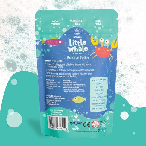 Mobi Little Whale Bubble Bath - Makes 12 Bubble Baths, Moisturizing Bubbles, for All Skin Types, Non Toxic, Chemical Free, GMO Free - 8 Fl Oz in Kuwait