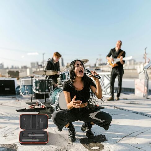 حافظة لاسلكية لميكروفون بلوتوث Boobowl متوافقة مع ميكروفون JBL PartyBox اللاسلكي - ميكروفونات رقمية 2X، صندوق حامل ميكروفون لاسلكي محمول للبطارية القابلة لإعادة الشحن، وأجهزة الاستقبال، والمحول (حقيبة فقط) in Kuwait