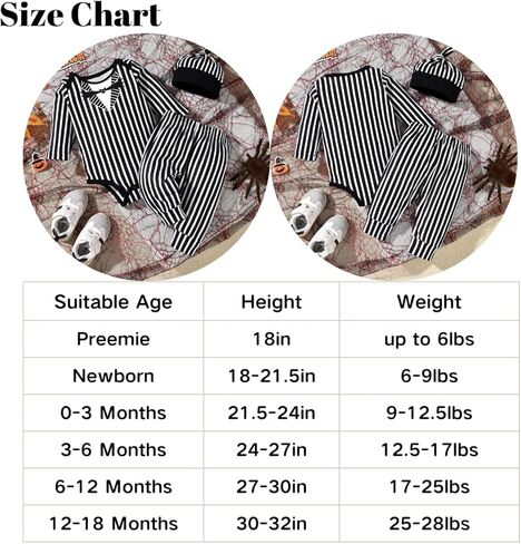 HIHA الرضع طفل الفتيان الفتيات ملابس الهالوين طويلة الأكمام رومبير السراويل مجموعة 3 قطعة الملابس in Kuwait