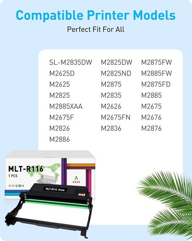 BAISINE Compatible for Samsung MLT-R116 MLTR116 SL-M2825DW Drum Unit for Xpress SL-M2835DW SL-M2825DW SL-M2885FW SL-M2875FD SL-M2625D SL-M2625 SL-M2875FW SL-M2825FD- 9,000 Pages (1 x MLT-R116 Drum) in Kuwait