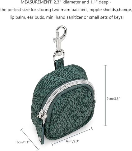 حافظة مصاصة Lmbabter مع مشابك من البولي يوريثان، تتضمن حافظة اللهاية الساحرة مشبكًا يُعلق على حقيبة الحفاضات أو المحفظة (أسود) in Kuwait