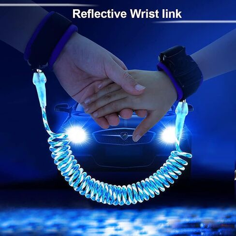 سلسلة معصم مضادة للفقدان مقود للأطفال مع أقفال أمان مطورة للأطفال الرضع والأطفال وسوار المعصم للأنشطة الخارجية والتسوق (وردي 8.2 قدم) in Kuwait