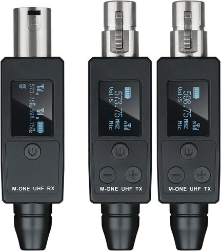 YXG UHF Wireless XLR Transmitter and Receiver Plug-on Wireless Microphone System for Dynamic/Condenser Microphone,with 48V Phantom Power, Electric Guitar/Bass, and More,Audio Mixer, PA System in Kuwait