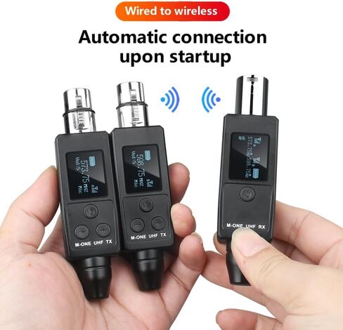 YXG UHF Wireless XLR Transmitter and Receiver Plug-on Wireless Microphone System for Dynamic/Condenser Microphone,with 48V Phantom Power, Electric Guitar/Bass, and More,Audio Mixer, PA System in Kuwait