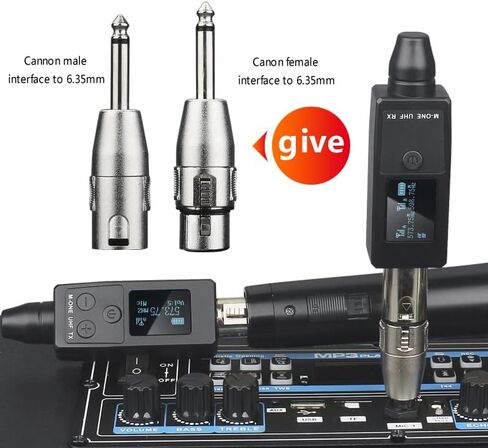 YXG UHF Wireless XLR Transmitter and Receiver Plug-on Wireless Microphone System for Dynamic/Condenser Microphone,with 48V Phantom Power, Electric Guitar/Bass, and More,Audio Mixer, PA System in Kuwait