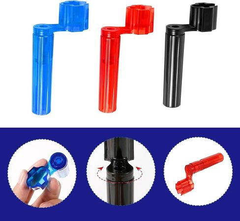 3Pcs Guitar String Winder, 2 in 1 Guitar String Tool Bridge Pin Remover Speed Peg Puller Winder Tool for Acoustic Electric Guitar Bass Ukulele,(Black, Red, Blue,) Instrument Accessories in Saudi Arabia