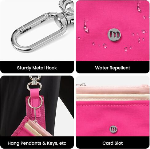 مامز ميموري سلسلة مفاتيح معصم للجيب وحامل بطاقات للرجال والنساء، حامل بطاقات رفيع بتقنية تحديد الهوية بموجات الراديو محفظة صغيرة محفظة عملات معدنية سلسلة مفاتيح in Kuwait