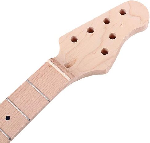 Alnicov Electric Guitar Neck,Maple 22 Frets Fingerboard Compatible 4x2 Headstock for ST Guitar Parts Replacement in Saudi Arabia