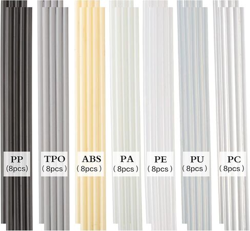 Plastic Welder - 100W Plastic Welding Kit Soldering Iron Gun with 56pcs Rods, Professional Surface Repair Tool for Car Bumper with 4 Welding Tips, Patch Net,Hot Iron Stand,Wire Brush (Blue) in Kuwait