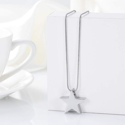 zeqingjw Star Shape Urn Necklace for Ashes Stainless Steel Urn Pendant Cremation Jewelry for Ashes Memory Keepsake Gifts Jewelry for Women Men in Kuwait