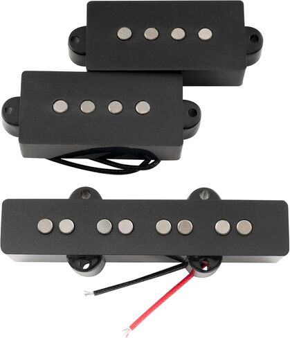 Artec POA4-JOA4 Alnico 5 Vintage Tone PJ Bass Pickups مجموعة التقاطات جسر الرقبة لـ 4-String Precision Jazz Bass Electric Bass، أسود in Saudi Arabia