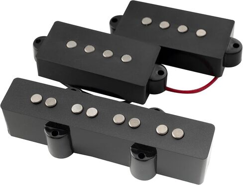 Artec POA4-JOA4 Alnico 5 Vintage Tone PJ Bass Pickups مجموعة التقاطات جسر الرقبة لـ 4-String Precision Jazz Bass Electric Bass، أسود in Saudi Arabia