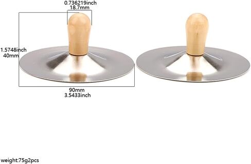 صنج إصبع صغير مقاس 3.54 بوصة صنج يدوي صغير فضي للصنج للرقص الشرقي للأطفال مع مقبض خشبي صنج صغير in Kuwait