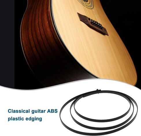 The Lord of the Tools 2Pcs Guitar Binding Purfling Acoustic Classical Guitar Binding Guitar Binding Edge Trim Guitar Accessories ABS 1650x7x1.5mm Black in Saudi Arabia