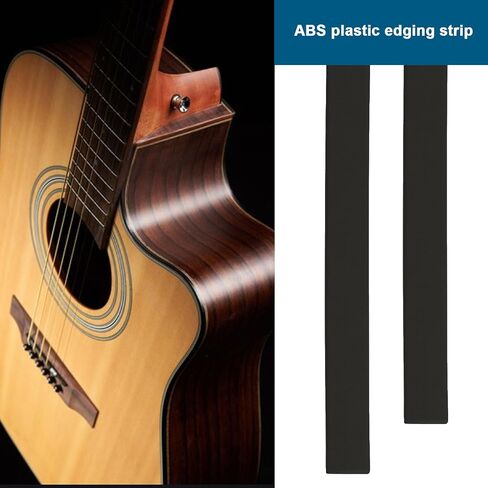The Lord of the Tools 2Pcs Guitar Binding Purfling Acoustic Classical Guitar Binding Guitar Binding Edge Trim Guitar Accessories ABS 1650x7x1.5mm Black in Saudi Arabia