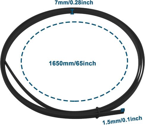 The Lord of the Tools 2Pcs Guitar Binding Purfling Acoustic Classical Guitar Binding Guitar Binding Edge Trim Guitar Accessories ABS 1650x7x1.5mm Black in Saudi Arabia
