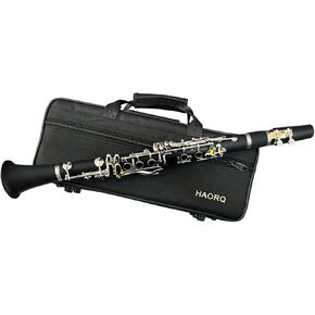 Clarinet Eb Keys Bakelite Nickel Plated with Screwdriver Soft Cleaning Cloth Mouthpiece Reed and Cap Nice sound Durable case Musical Instrument Wind Instrument Charionets (Eb tone)