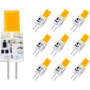 لمبة G4 LED قابلة للتعتيم 12 فولت 24 فولت JC، 20-30 وات T3 G4 مكافئ هالوجين، 2700 كلفن أبيض دافئ، قاعدة G4 ثنائية الدبوس، 300 لومن، إضاءة الثريا/إضاءة المناظر الطبيعية/إضاءة الميكروويف 10 قطع in Kuwait