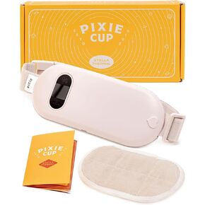Pixie Large Period Heating Pad for Cramps - The Most Comfortable Fluffy Pad Yet!! Use It With Or Without A Cord - Portable & Cordless - Unlimited Hours Of Menstrual Comfort - Back & Belly Pain Relief