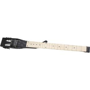 Anygig Electric Guitar Practice Portable Travel 82CM 1.6KG Black Matte Sapele Mahogany 25.5" Full Scale with Gigbag Right Handed