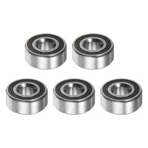 10pcs MR62-2RS Deep-Groove Ball Bearings - [2mm Bore x 6mm OD x 2.5mm Thickness] Double Rubber Sealed Bearings for Machine Tools Use, P6 (ABEC 3)